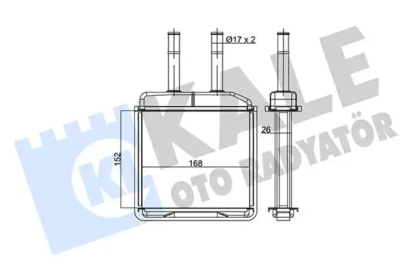 Kale Radyatör 360795 Kalorifer Radyatörü Chevrolet Matız 0 8 1 0 05 Daewoo Matız 0 8 1 0 98 Borulu Brazing Al Al152 168x
