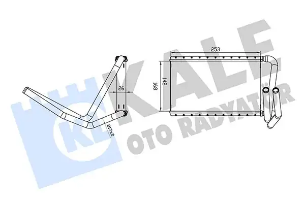 Kale Radyatör 360840 Kia Sorento İ 2 4 2 5crdi 3 3 3 5 V6 4wd 02 11 Borulu Brazing Al Al253 168x26 Kalorifer Radyatörü