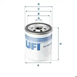 UFI 23.188.00 | Yağ Filtresi Focus / Mondeo / Fiesta / Mazda 1,25 / 1.4 / 1.6 Benz 95 -
