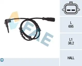 FAE 78119 | ABS Sensörü Ön 09 Megane 3 Fluence