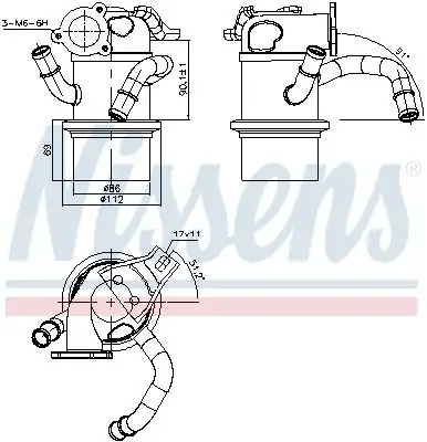 NISSENS 989315 | Egr Komple VW Golf 17 Polo 18 Audi A3 17 Seat Leon 17