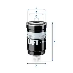 UFI 24.439.00 | Filtre Mazot-(Hyundai Accent 03 / 06 Admıre / Getz 02 / 1.5 CRDI)