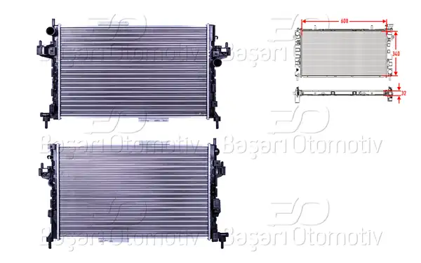 AUTOLUX 1300259 | Su Radyatörü Mekanik M-T 600x340x32 Opel Corsa C 1 3 1 7cdti 00