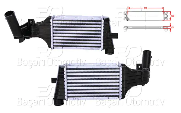 AUTOLUX 1302413 | Turbo Radyatörü İntercooler 150x220x65 Opel Astra G 1 7 Dtı 2 0 Dtı 98