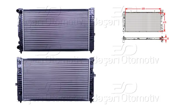 AUTOLUX 8D0121251Q | Su Radyatörü Mekanik M-T 630x415 mm Passat A4 A6 Superb 1 6 1 8 1 8t 1 9 TDI 2 0 2 3 2 4 2 6 2 8 97