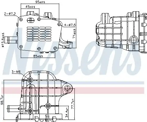 NISSENS 989481 | Egr Soğutucusu Opel Vivaro C Zafira Life Psa 2 0d Ford Focus Kuga Mondeo C Max Boxer Jumper