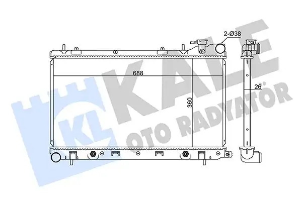 KALE 364800 | Radyatör Subaru Forester 2005 Otomatik