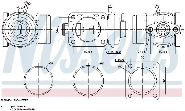 NISSENS 98469 | Egr Valfi M 51 41 E 36 38 39