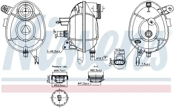 NISSENS 996201 | Radyatör Yedek Su Deposu Mercedes W205 A205 C205 S205 W213 C238 C253 14 19