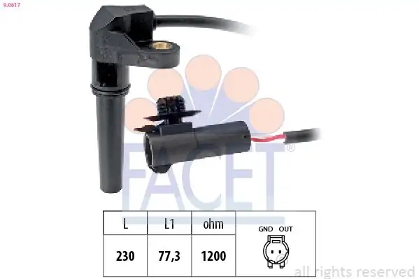 FACET 9-0617 | Krank Mil Sensörü Renault Laguna İ Megane İ Clio III Fluence 1 6 206 308 407