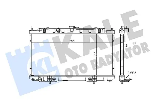 KALE 348055 | Su Radyatörü Nissan Almera 1 8 00 16mm Otomatik Şanzıman