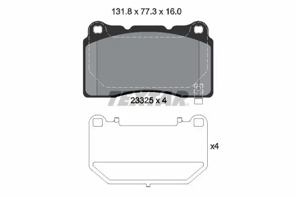TEXTAR 2332502 | Fren Balatası Opel Insignia 2 8 V6 Subaru Impreza Saab 9 5 Ön