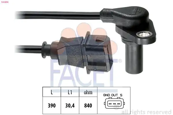 FACET 9-0204 | Krank Devir Sensörü VW Golf IV Bora A3 Otomatik Şanzıman