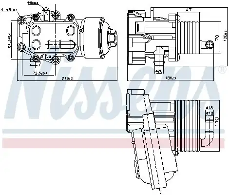 NISSENS 91315 | Yağ Filitre Kütüğü VW 2 0 TDI Cgl 2011