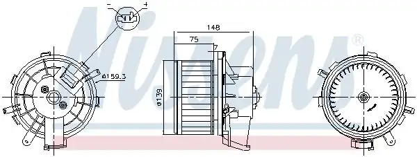 NISSENS 87622 | Kalorifer Motoru Opel Movano C Boxer Jumper 15