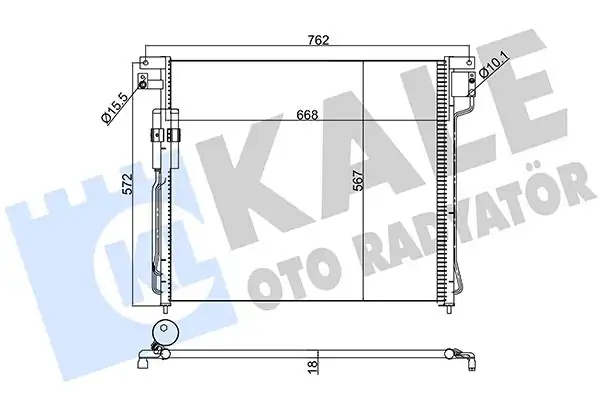 Kale Radyatör 393200 Klima Radyatörü Nissan Navara D40 2005 Pathfinder R51 2005 688 570 18