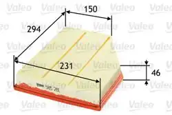 VALEO 585281 | Hava Filtresi (BMW M54 / E60-E61-E63-E64)
