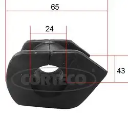 CORTECO 49371779 | Viraj Demir Lastiği Ön (Toyota Yaris 06 -)