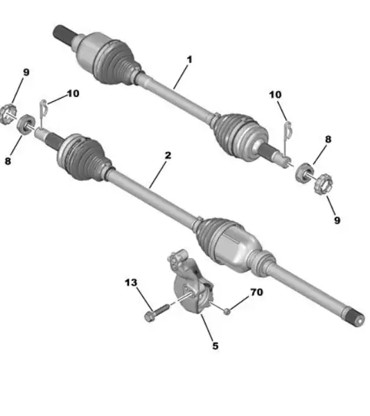 Opel 9825384080 Mokka 2021 Sağ Aks Komple Orijinal