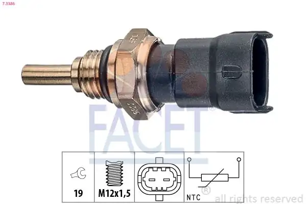 FACET 7-3386 | Sıcaklık Sensörü Aveo T250 Chevrolet Spark M300 1 2