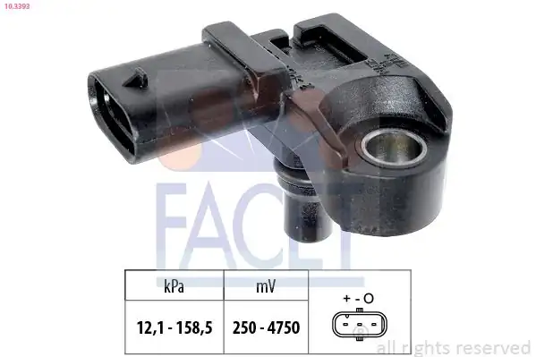 FACET 10-3393 | Hava Basınç Sensörü Eksoz Gaz Basınç B 38 F 20 30 45 46