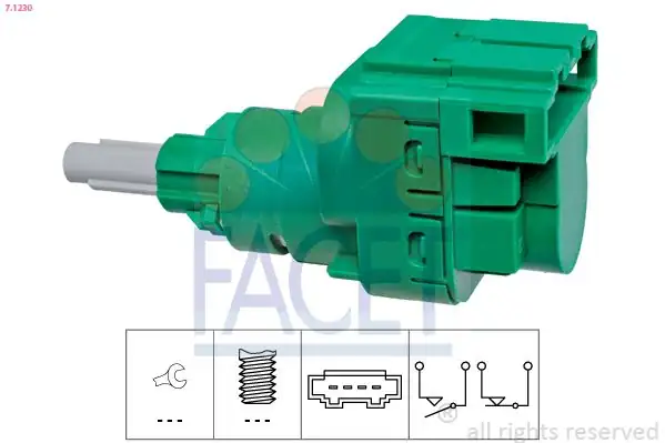 FACET 7-1230 | Fren Lamba Müşürü Yeşil VW T4 Y M Caddy II Bora 96 10