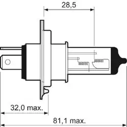 VALEO 032007 | Ampül H4 12V 55/60W P43t | 10 Adet