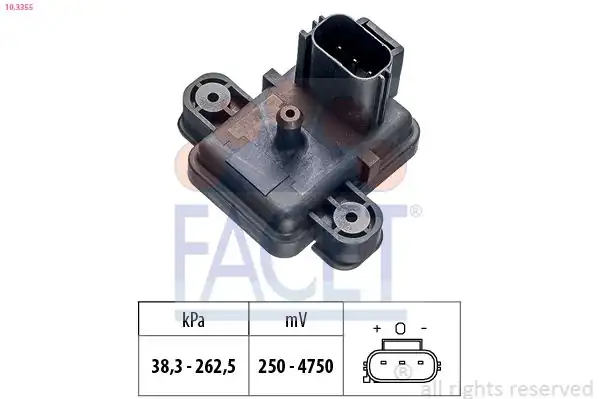 FACET 10-3355 | Hava Basınç Sensörü Ford Connect 1 8 TDCI 04 14 Focus İ 98 04 Fiesta 96 04