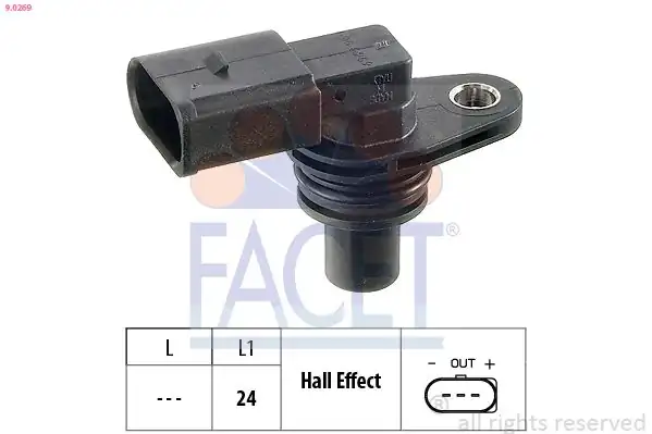 FACET 9-0269 | Eksantrik Mil Sensörü Cordoba Ibiza Toleodo Fabia Octavia Bora Golf Polo 1 4 16v 1 6 16v