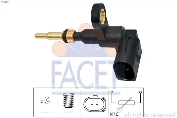 FACET 7-3377 | Hararet Müşürü VW Golf VII Jetta Passat Audi A3 A4 A5 A6 Q5 Octavia Leon Caddy 12