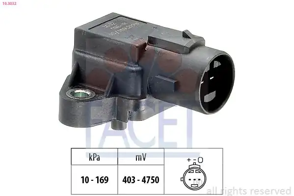 FACET 10-3032 | Map Sensörü Honda Civic 1 4 1 5 1 6 1992 2005 Accord 1 8 2 0 2 2 1993 2003