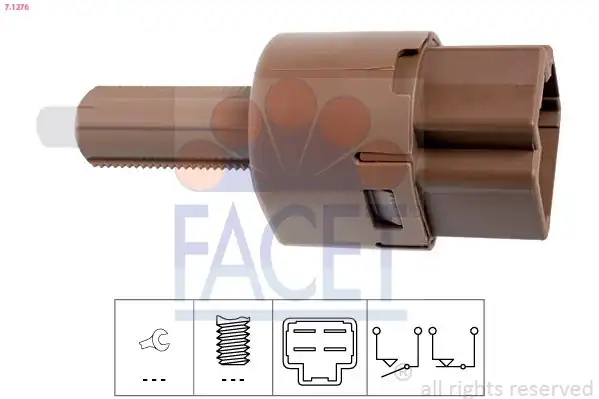 FACET 7-1276 | Fren Pedal Müşürü Qashqai J10 1 5 dCi 2007 2012 Micra 1 5 dCi 2003 2010 Note 1 5 dCi 2006 2012