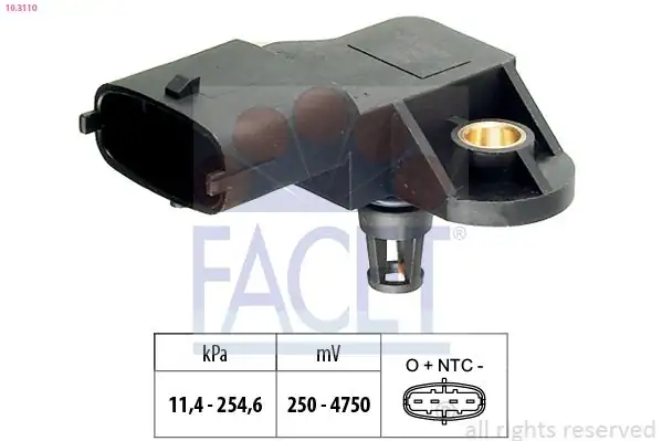 FACET 10-3110 | Hava Basınç Sensörü Ducato 2 8 JTD Daily