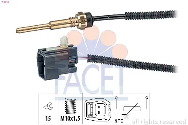 FACET 7-3331 | Silindir Kapak Isı Sensörü Transit V184 V347 2 4tdci Land Rover Defender 2 4td4 01 14