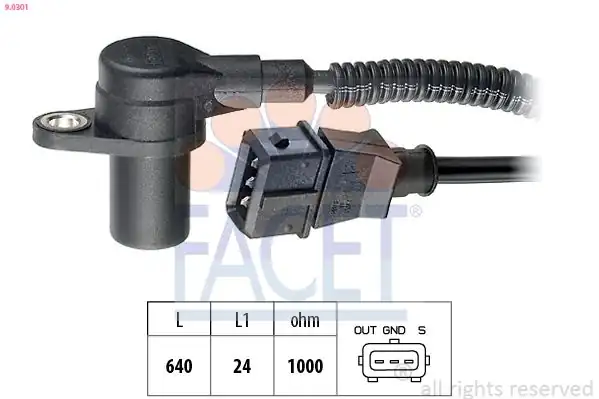 FACET 9-0301 | Motor Krank Devir Sensörü Fiat Ducato 94 06 Daily II 01 06 Peugeot Boxer Jumper İ