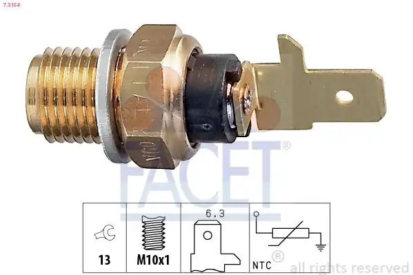 FACET 7-3154 | Yağ Sıcaklık Sensörü ALH AGR Caddy II Bora 09