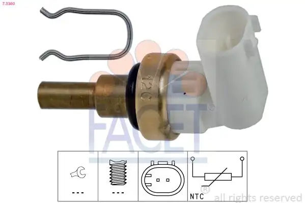 FACET 7-3360 | Hararet Su Sıcaklık Sensörü Chevrolet Aveo 1 4 09 11