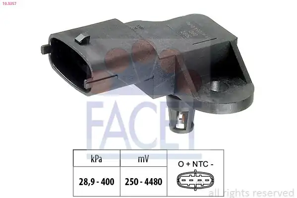 FACET 10-3357 | Hava Basınç Sensörü Volvo S60 II S80 II S90 II V40 2 0 D2 D3 D4 10 16