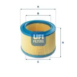 UFI 27.239.00 | Hava Filtresi Partner Berlingo P306 Xsara Xud9 / Dw8 P205 P309 Xud7t (Kısa Tip)