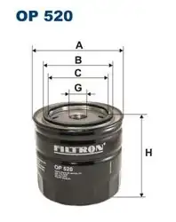 FILTRON OP520 | Yağ Filtresi Fiat 131 1600; Tofas M131 Doğan/Şahin/Kartal 1.6, Murat M.131 Edks 88-; Lada 1200-1600