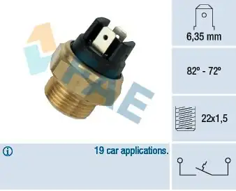 FAE 37380 | Fan Müşürü 82 72 C M131 R9 R11 Peugeot 204 304 504 505 J9 Fişli