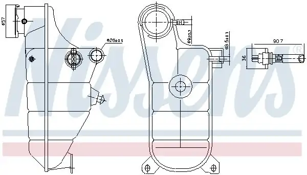 NISSENS 996364 | Genleşme Tankı Mercedes W124 W201 M102 1985 1992