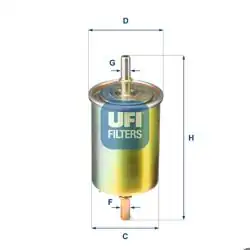 UFI 31.850.00 | Filtre Benzin-(Chevrolet Kalos 02 / 10 / Aveo 05 / 10 1.2-1.4)