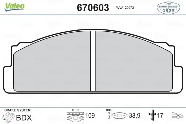 Valeo 670603 Fren Balatası Ön Fiat M131 1809650