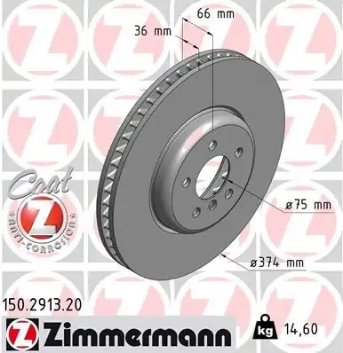 Zimmermann 150 2913 20 Bmw F10 F01 N54 N63 Ön Fren Diski Sağ 34106894384