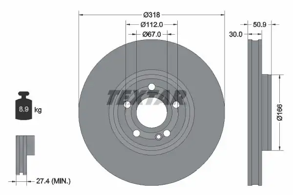 TEXTAR 92316705 | Fren Diski 118 177 247 Ön 2 Adet
