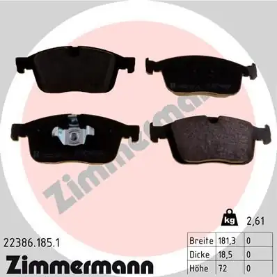 ZİMMERMAN 223-861-85 | 1 Volvo Xc60 Ön Fren Balatası 31445985 1929494