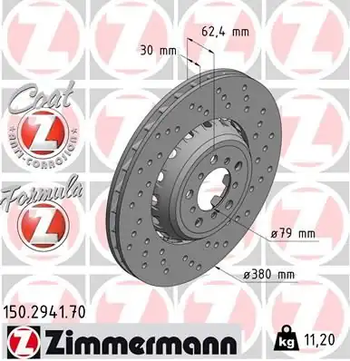 Zimmermann 150 2941 70 Bmw F80 F82 M3 M4 Ön Disk Sağ 34112284810 1 Adet 1974051
