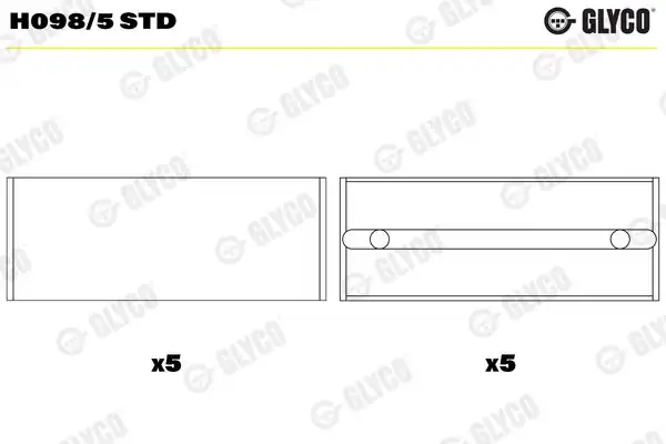 GLYCO H098-5STD | Ana Yatak Traffic II 01 Vivaro A 01 1 9dci F9q760 F9q762