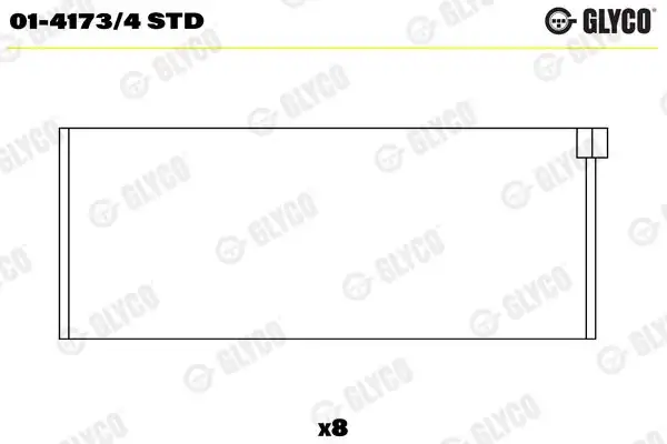 GLYCO 014173-4STD | Kol Yatak Std Peugeot Partner 1 4 04 03 307 1 4 1 6 16v 207 1 6 16v Tu5jp